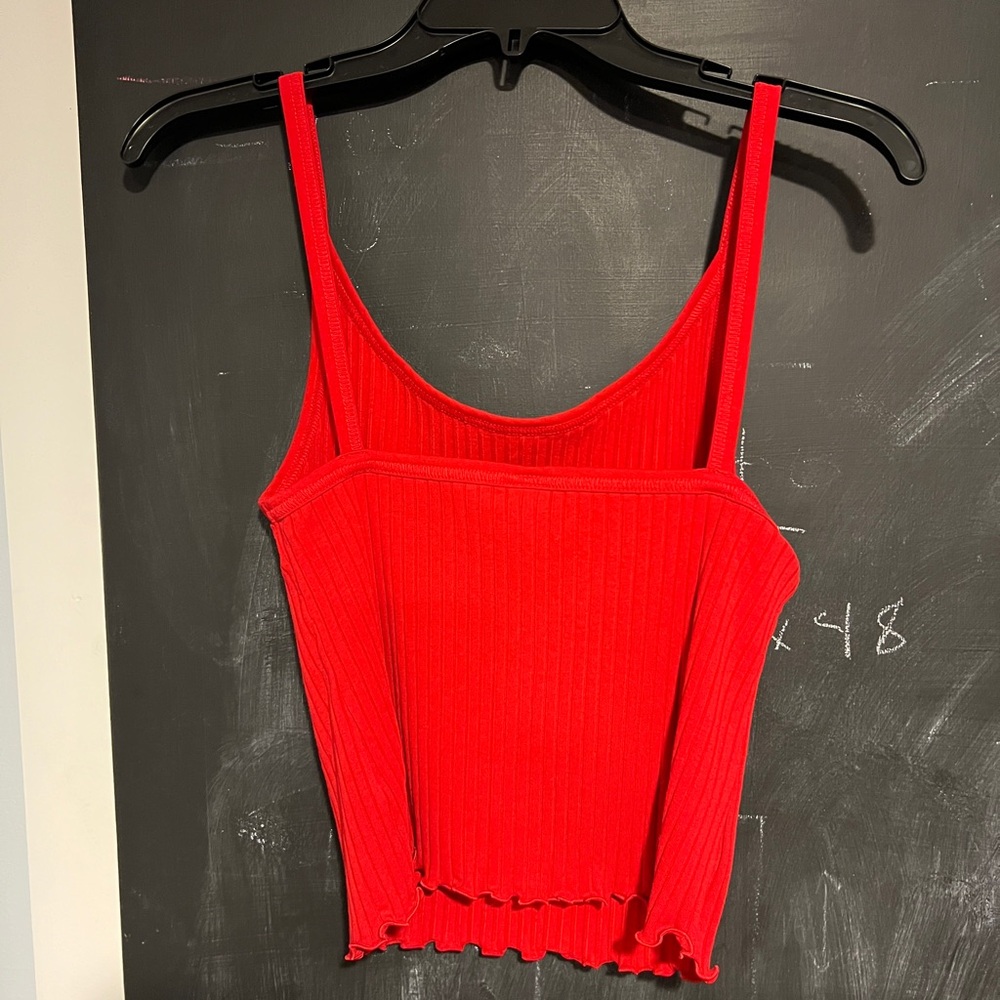 Old Navy Ribbed Red tank - Picture 4 of 4